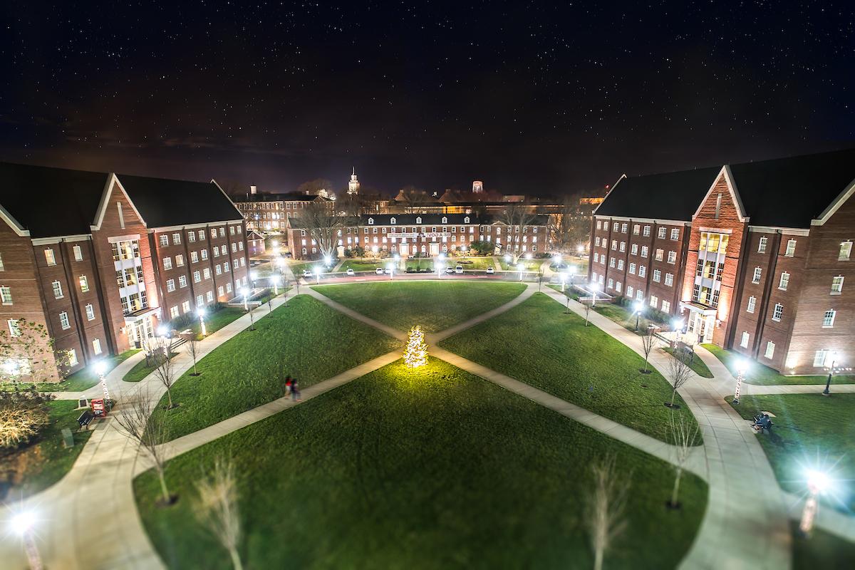 The Quad during the holidays